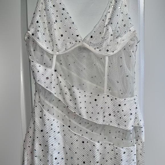 Rhinestone Corset Dress Mesh - Picture 2 of 2